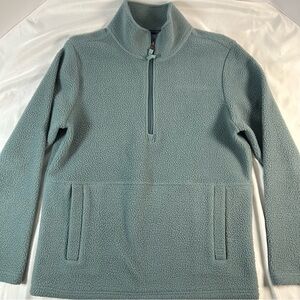 Free Fly Women’s Teal Quarter-Zip Fleece Sweater, Size Small